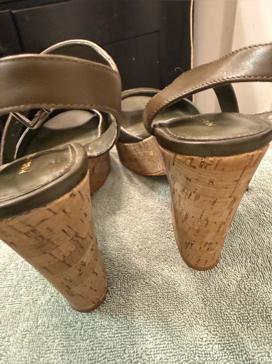 Marc Fisher Olive Platform Cork Sandal